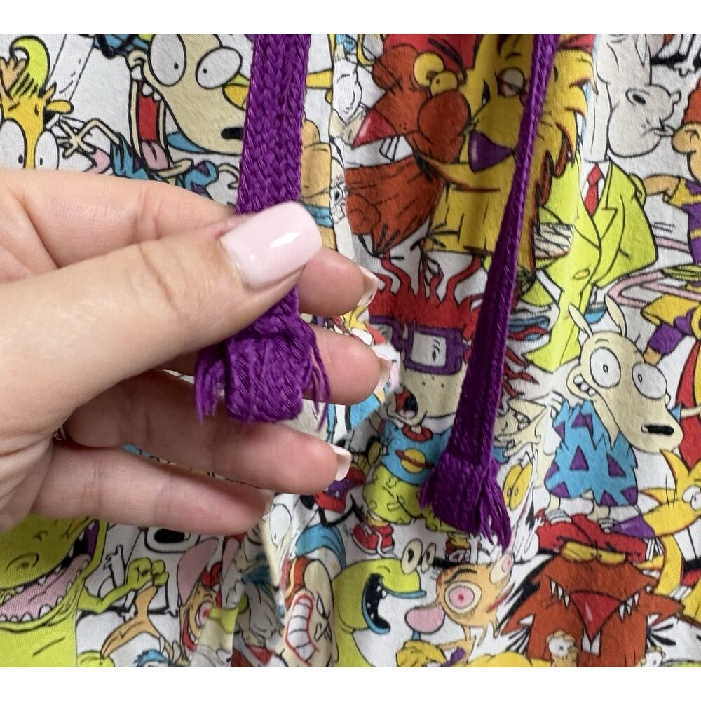 Nickelodeon 90s Cartoon Print Pajama Pants Rugrats Ren Stimpy Lounge Unisex M - Picture 3 of 3